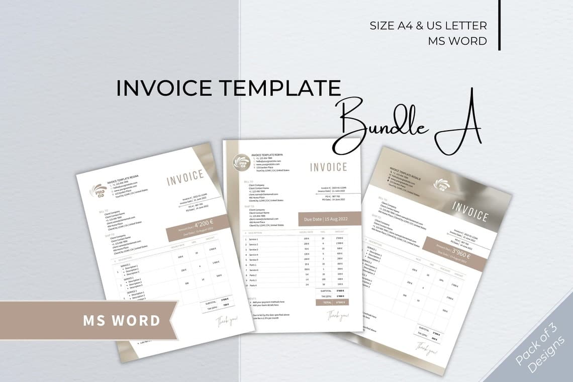 Basic Invoice Template Pack